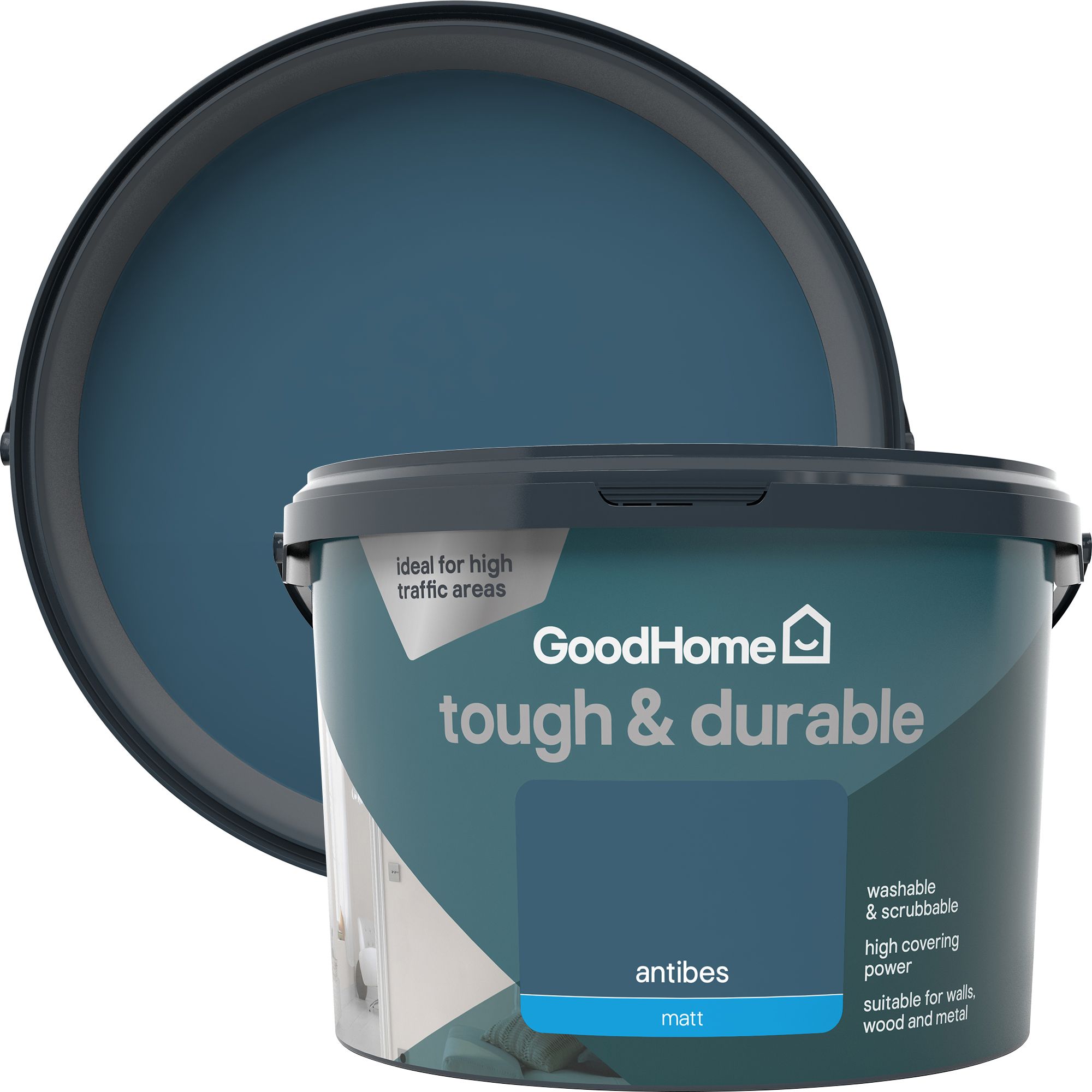 GoodHome Durable Antibes Matt Emulsion paint, 2.5L