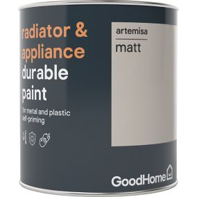 GoodHome Durable Artemisa Matt Radiator & appliance paint, 750ml