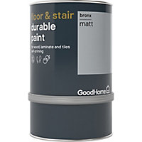 GoodHome Durable Bronx Matt Floor & stair paint, 750ml
