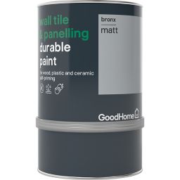 GoodHome Durable Bronx Matt Wall tile & panelling paint, 750ml