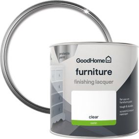 GoodHome Durable Clear Satin Multi-surface Furniture Lacquer, 500ml