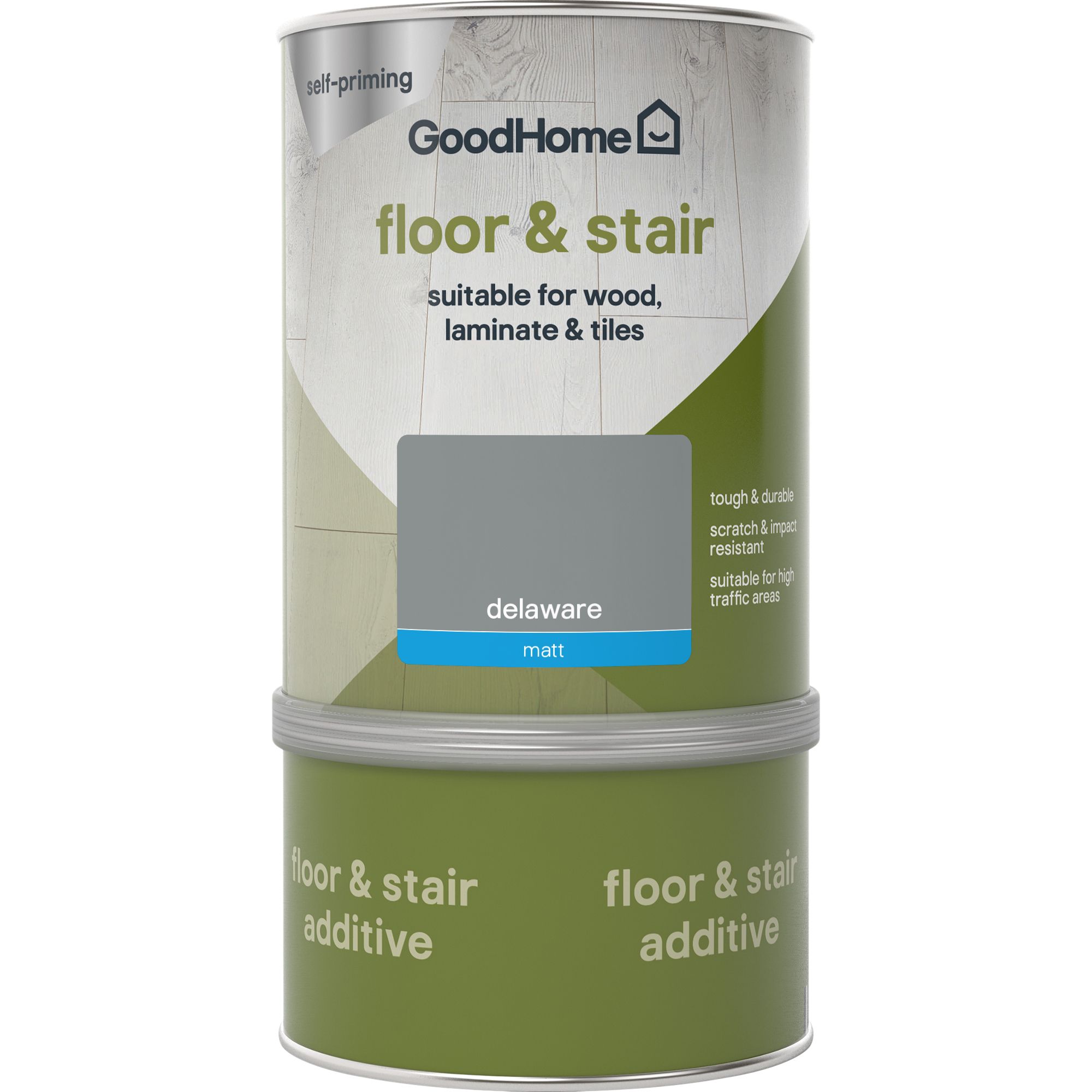 GoodHome Durable Delaware Matt Floor & stair paint, 750ml