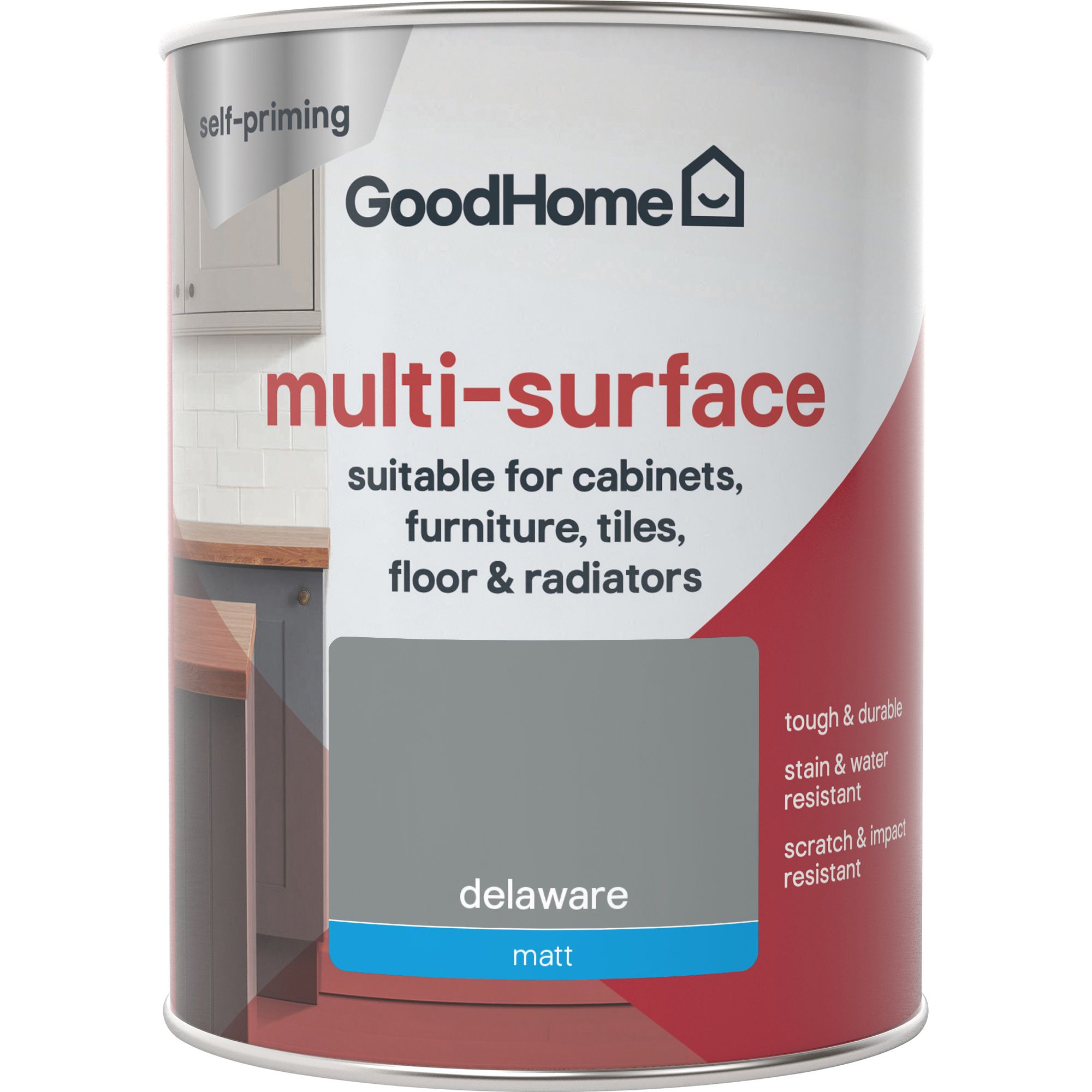 GoodHome Durable Delaware Matt Multi-surface paint, 750ml