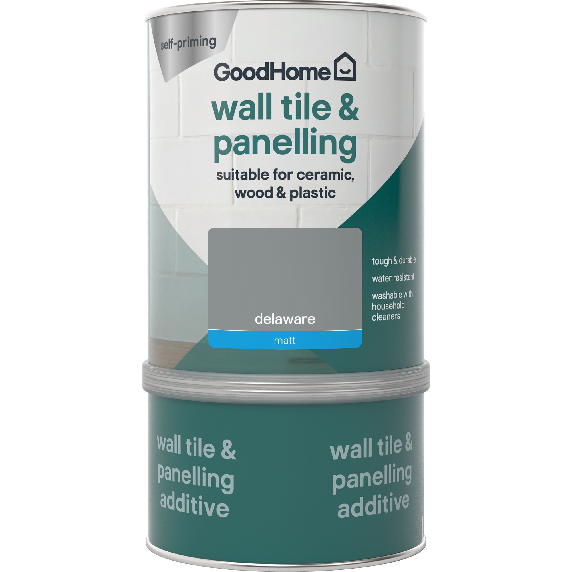 GoodHome Durable Delaware Matt Wall tile & panelling paint, 750ml