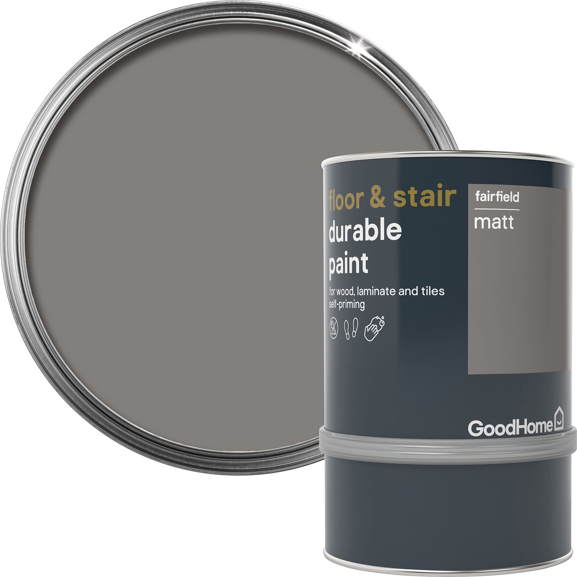 GoodHome Durable Fairfield Matt Floor & stair paint, 750ml
