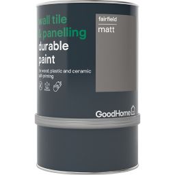 GoodHome Durable Fairfield Matt Wall tile & panelling paint, 750ml