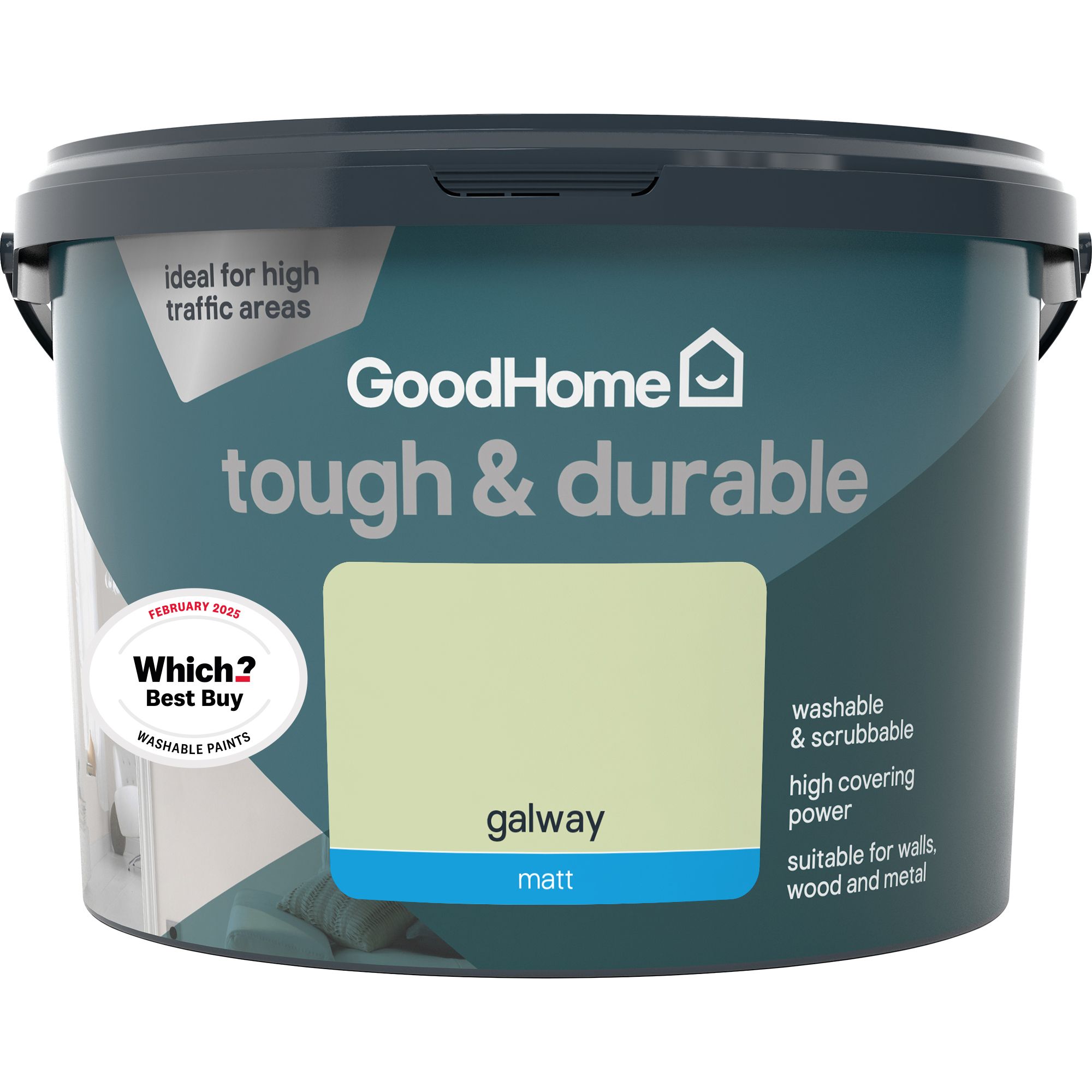 GoodHome Durable Galway Matt Emulsion paint, 2.5L