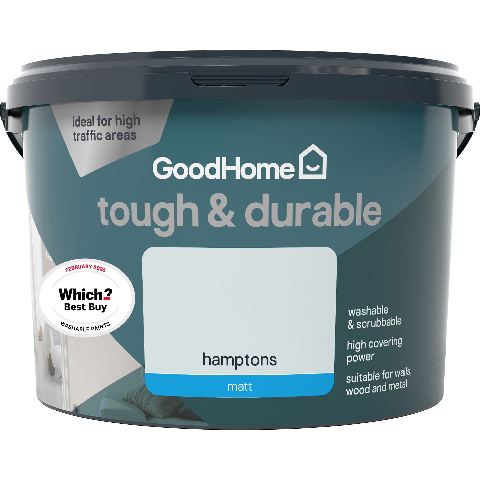GoodHome Durable Hamptons Matt Emulsion paint, 2.5L