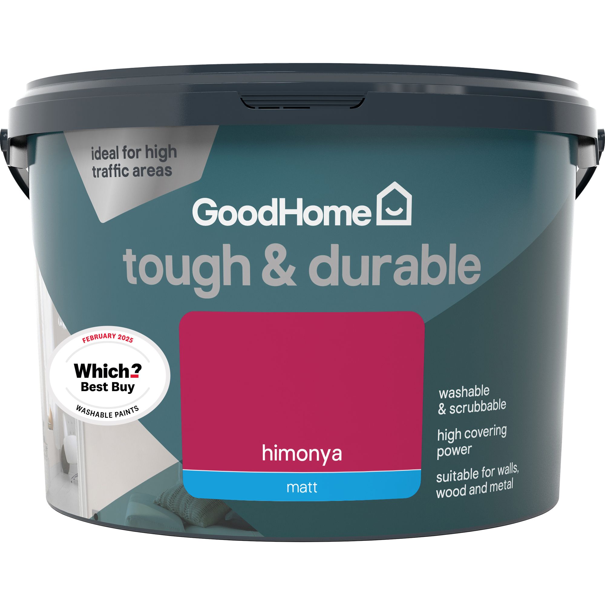 GoodHome Durable Himonya Matt Emulsion paint, 2.5L