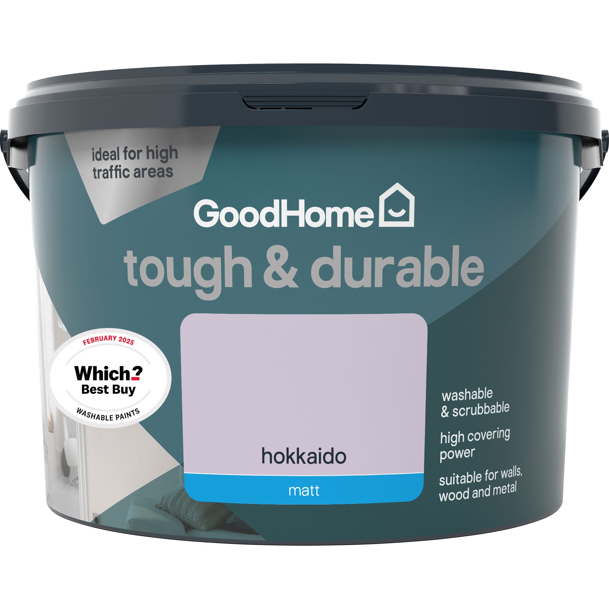 GoodHome Durable Hokkaido Matt Emulsion paint, 2.5L