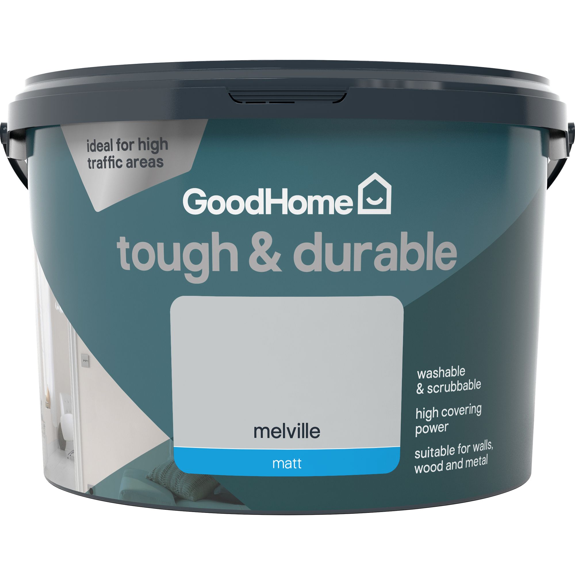 GoodHome Durable Melville Matt Emulsion paint, 2.5L