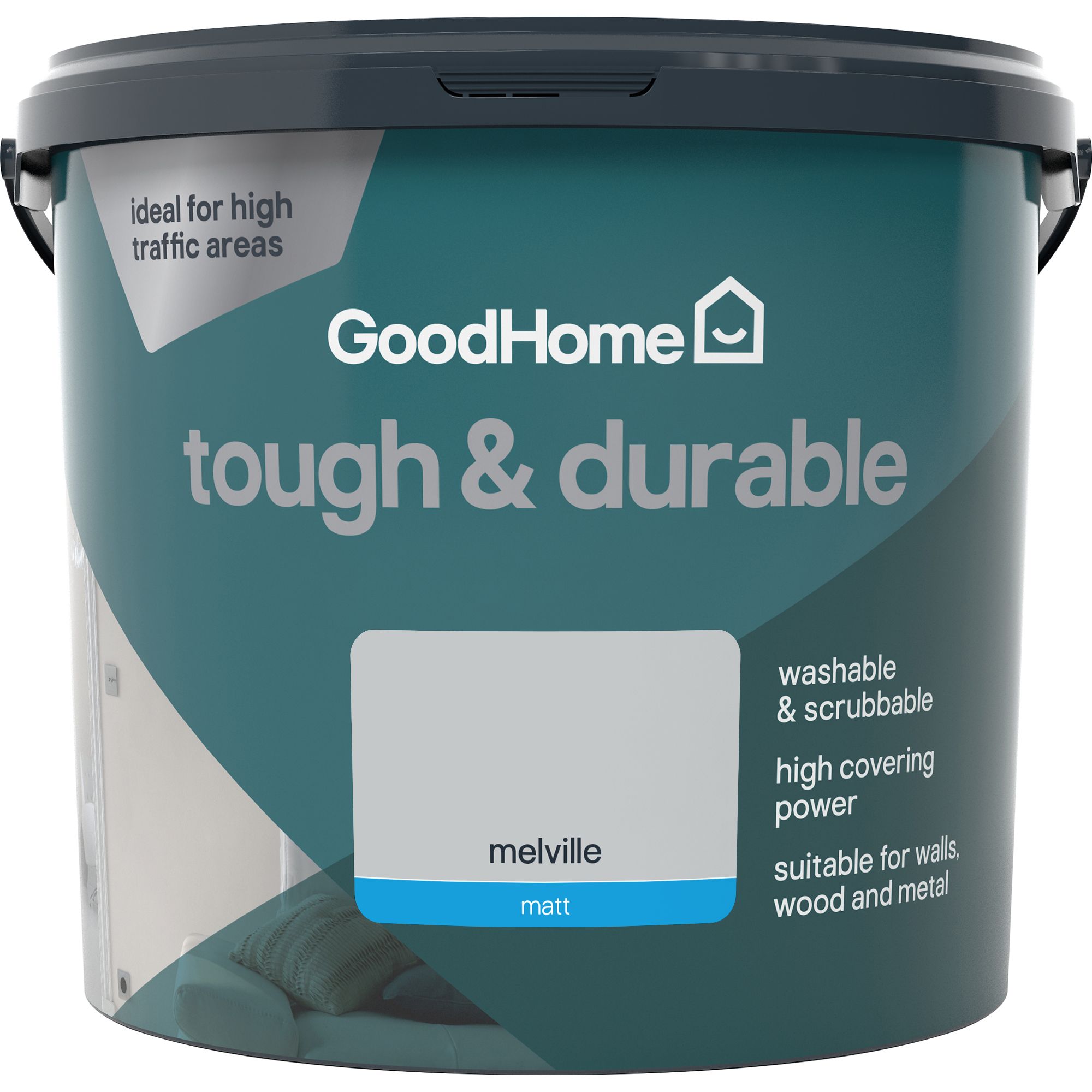 GoodHome Durable Melville Matt Emulsion paint, 5L