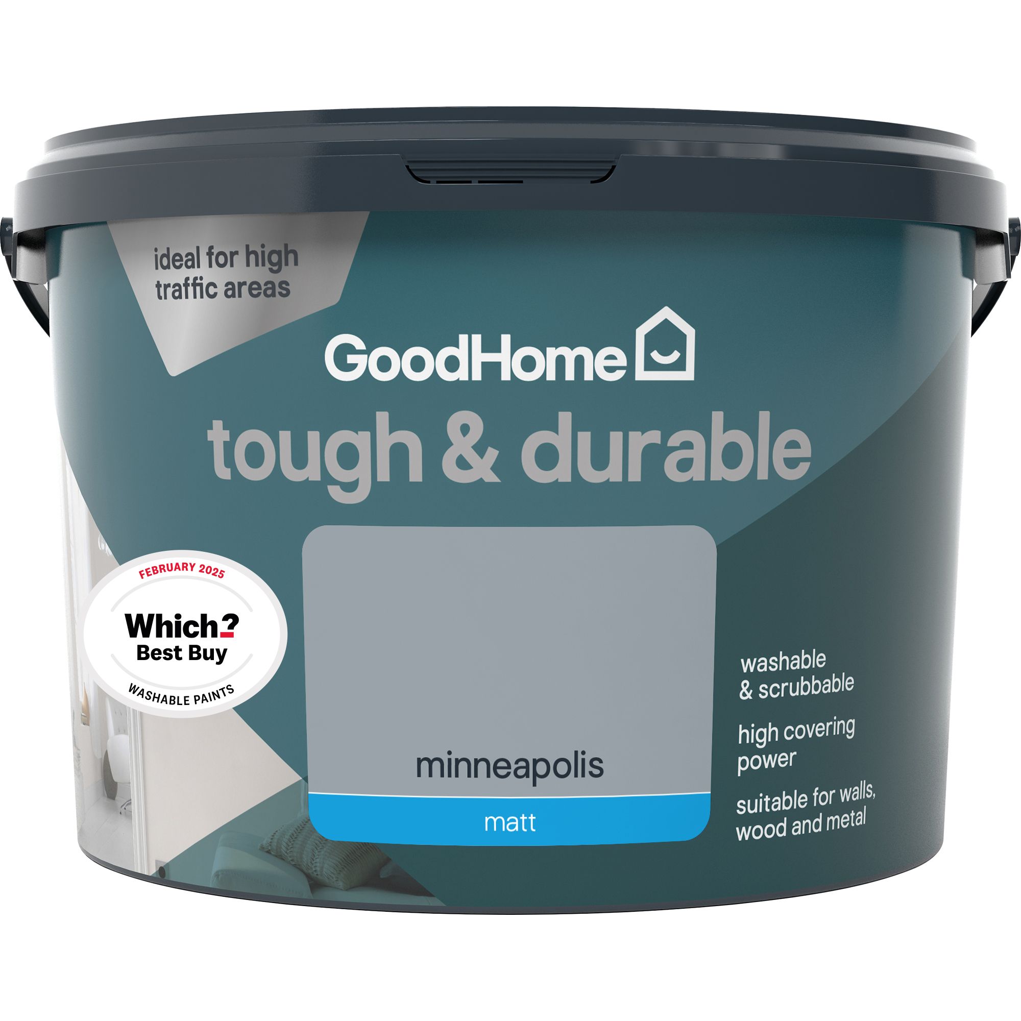 GoodHome Durable Minneapolis Matt Emulsion paint, 2.5L