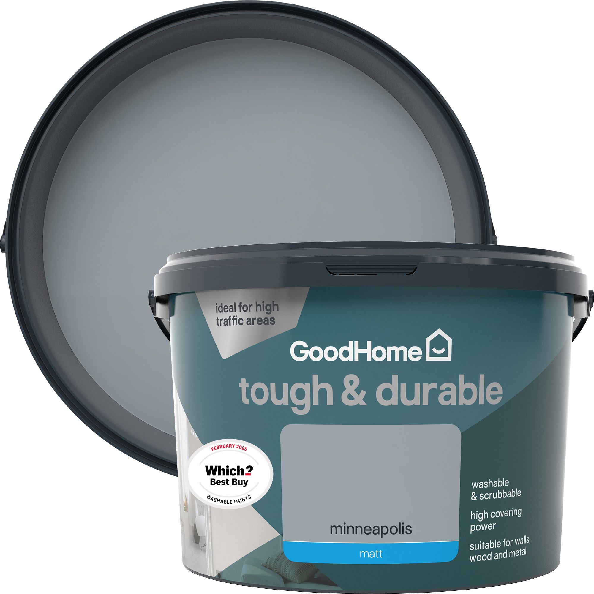 GoodHome Durable Minneapolis Matt Emulsion paint, 2.5L