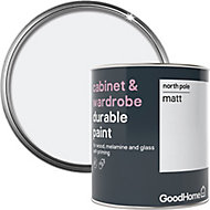 GoodHome Durable North pole (Brilliant white) Matt Cabinet & wardrobe paint, 750ml