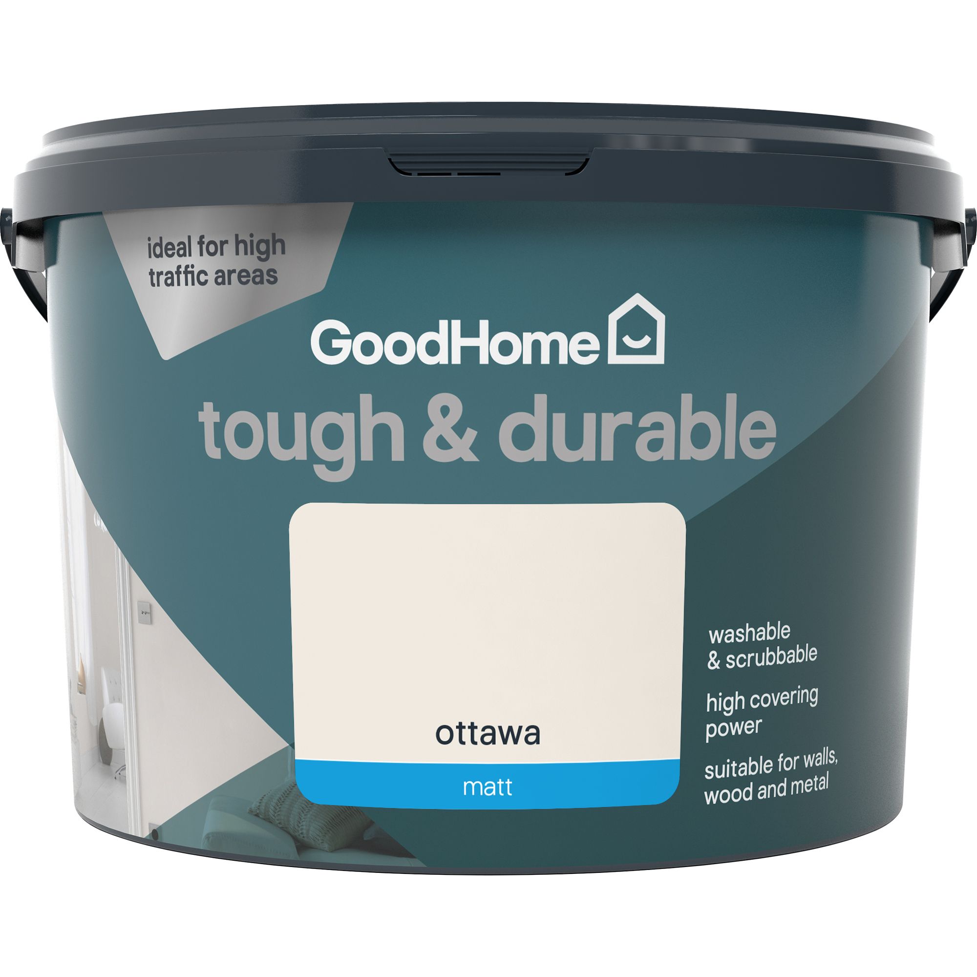 GoodHome Durable Ottawa Matt Emulsion paint, 2.5L