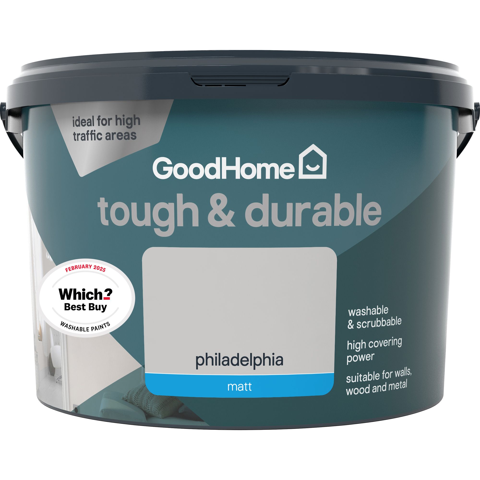 GoodHome Durable Philadelphia Matt Emulsion paint, 2.5L