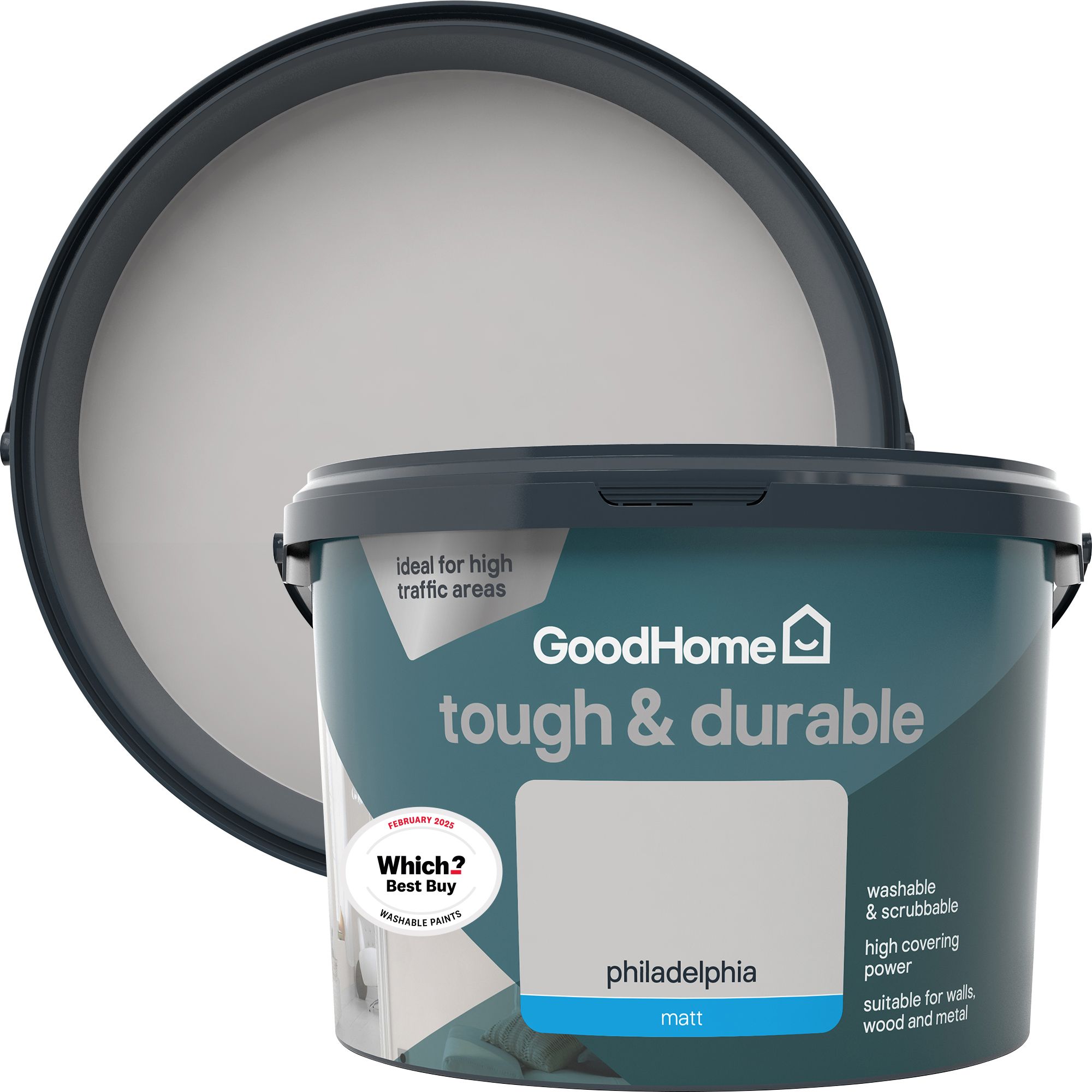GoodHome Durable Philadelphia Matt Emulsion paint, 2.5L