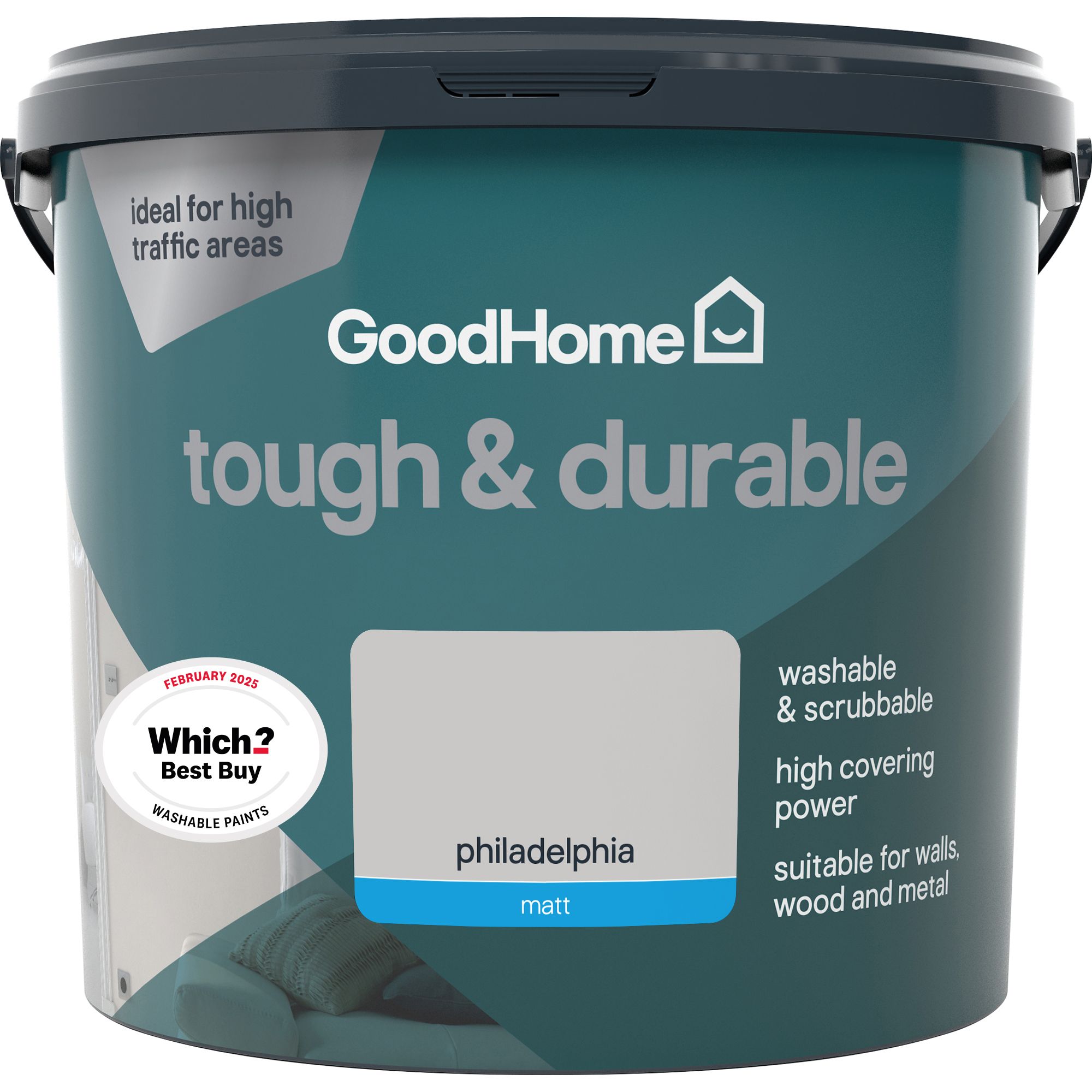 GoodHome Durable Philadelphia Matt Emulsion paint, 5L
