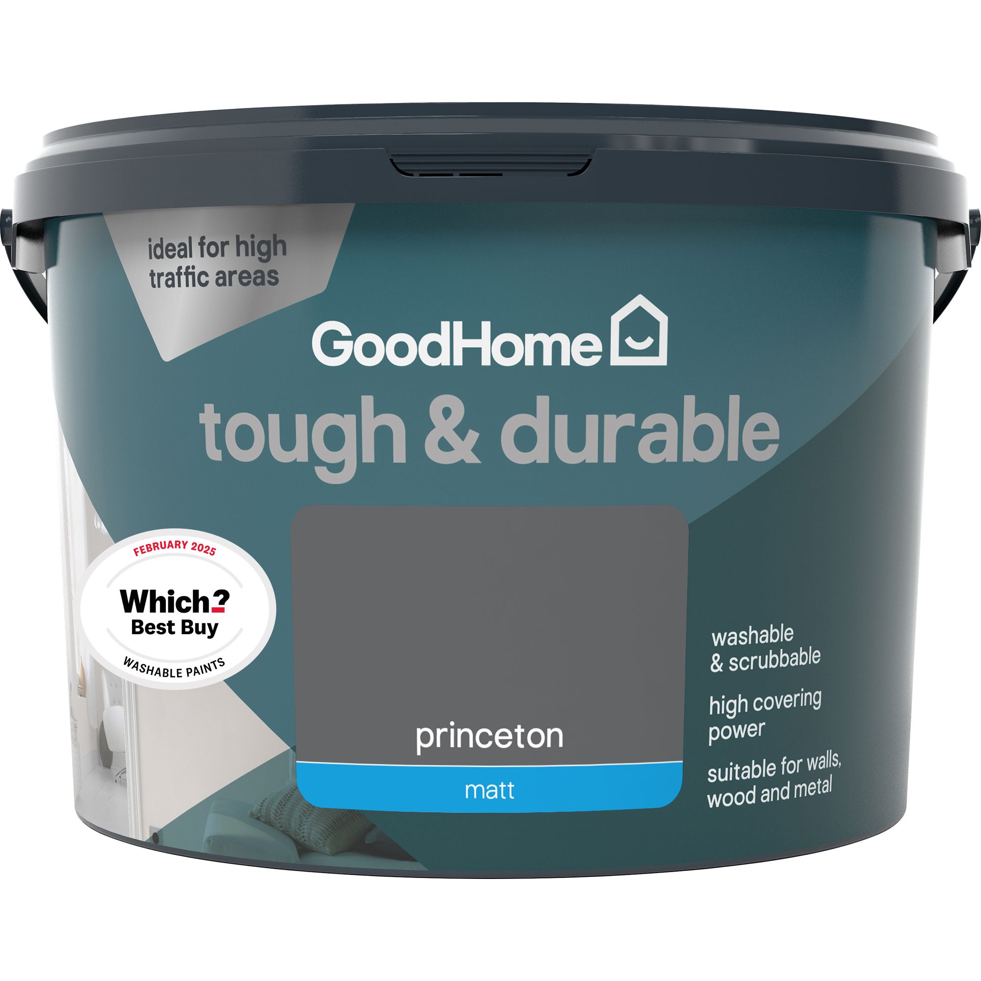 GoodHome Durable Princeton Matt Emulsion paint, 2.5L