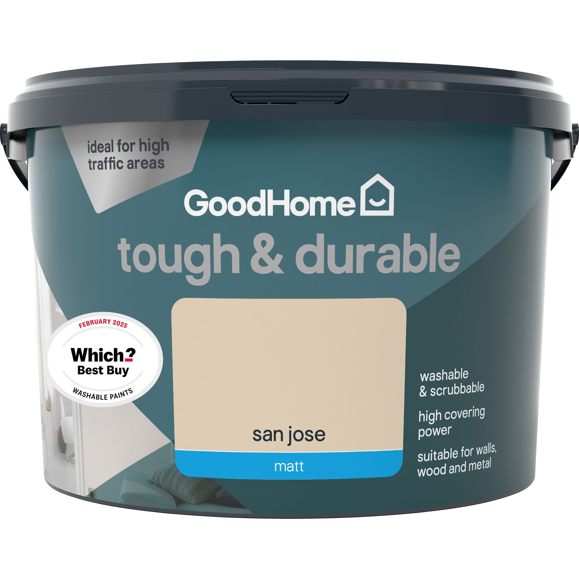 GoodHome Durable San jose Matt Emulsion paint, 2.5L