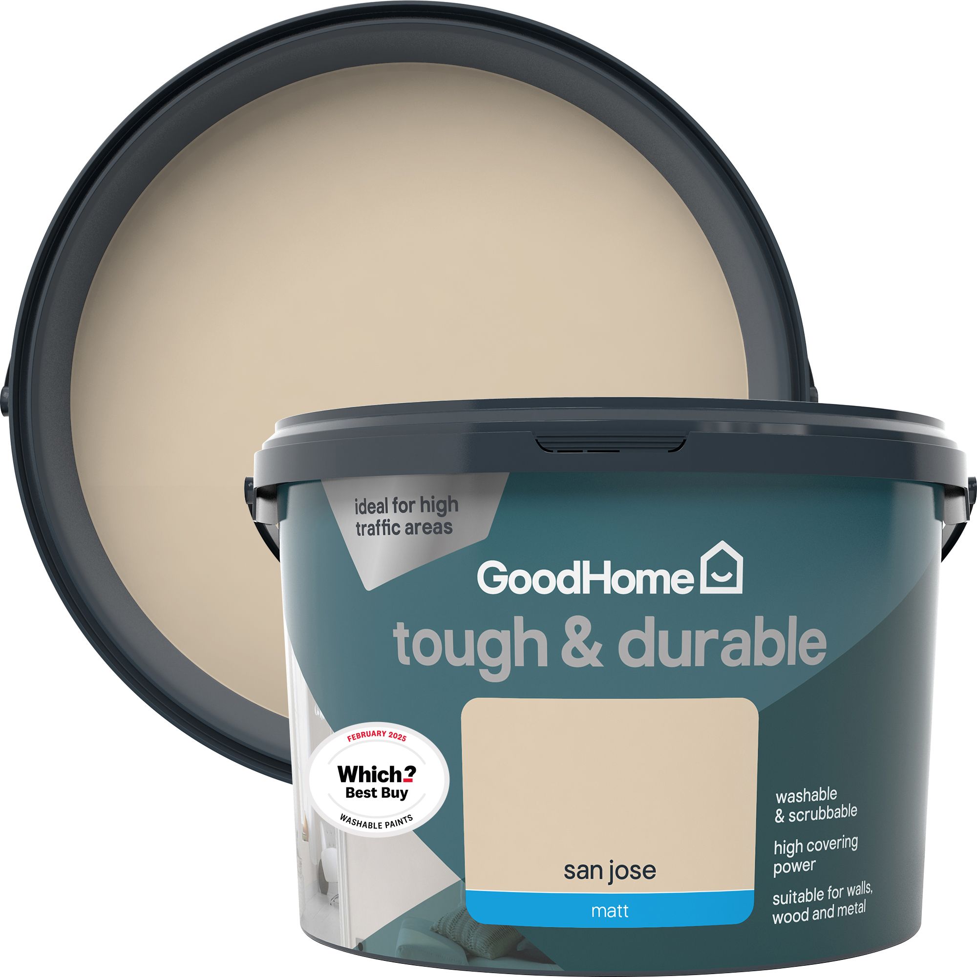 GoodHome Durable San jose Matt Emulsion paint, 2.5L