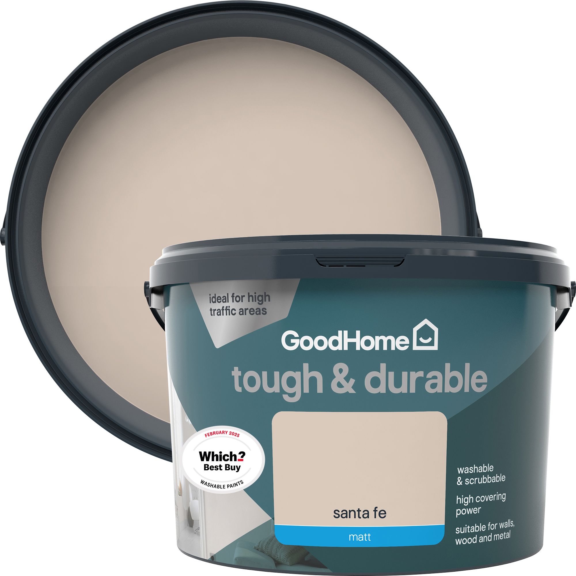 GoodHome Durable Santa fe Matt Emulsion paint, 2.5L