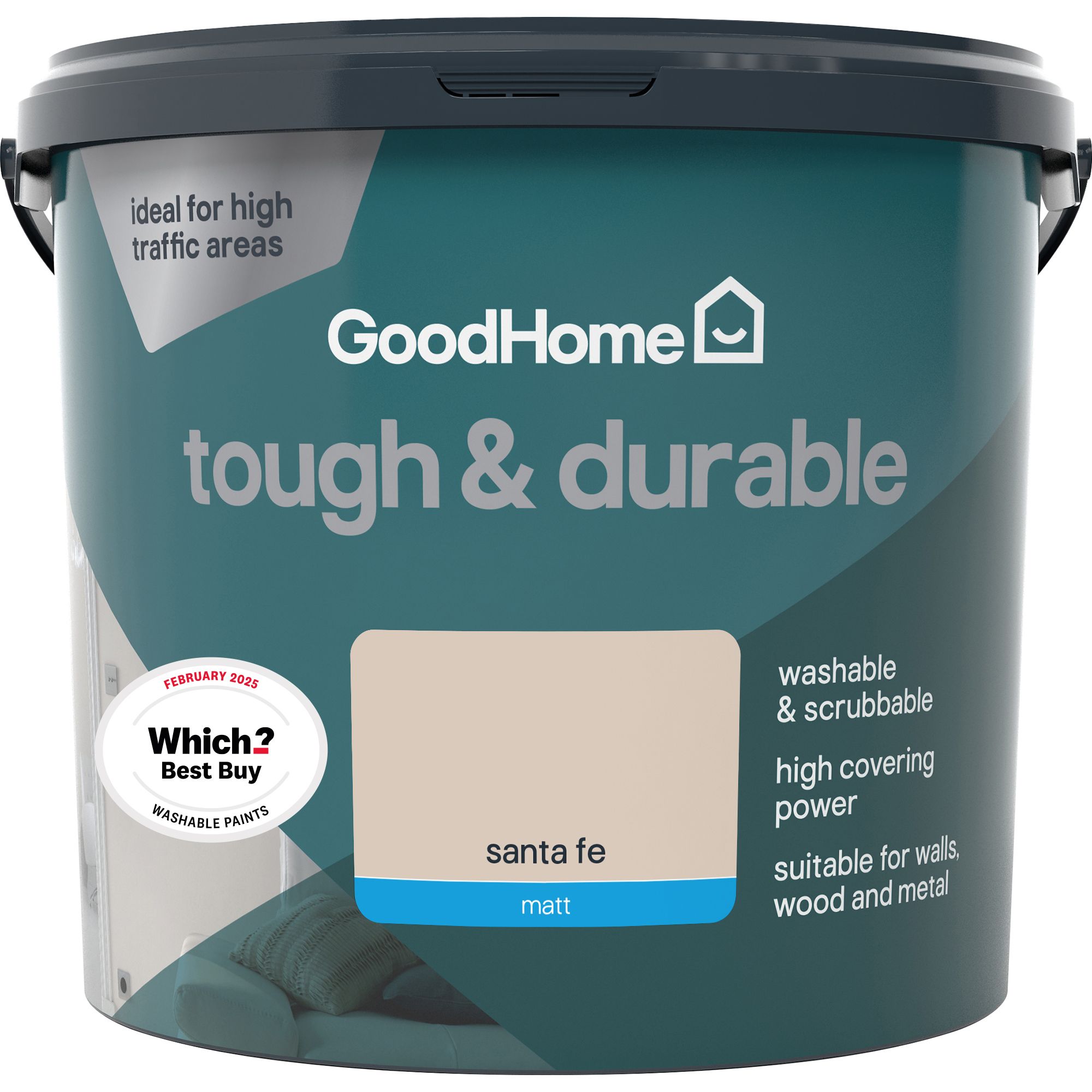 GoodHome Durable Santa fe Matt Emulsion paint, 5L