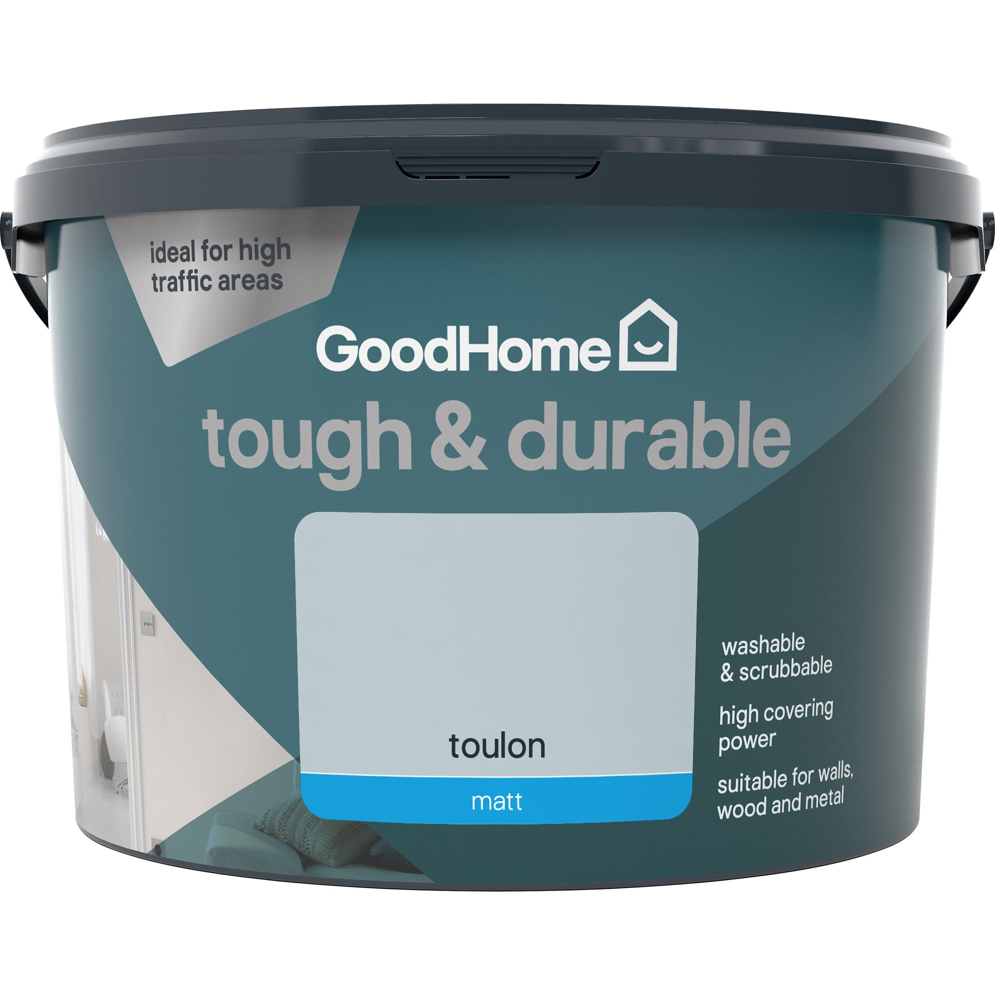 GoodHome Durable Toulon Matt Emulsion paint, 2.5L