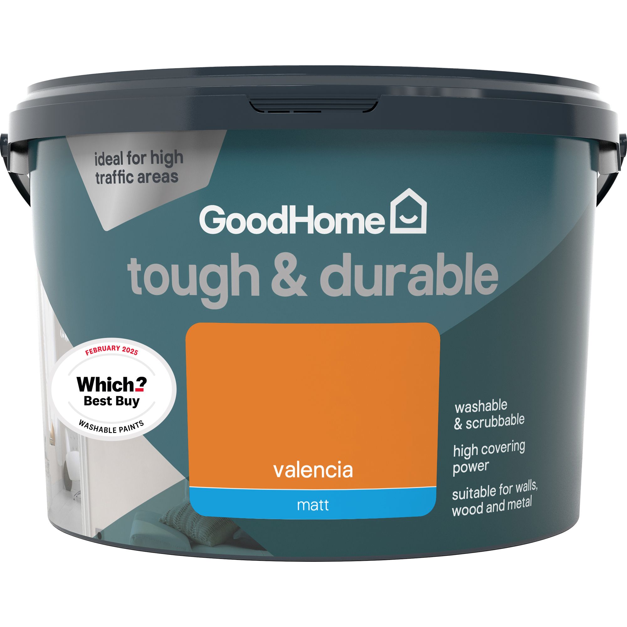GoodHome Durable Valencia Matt Emulsion paint, 2.5L