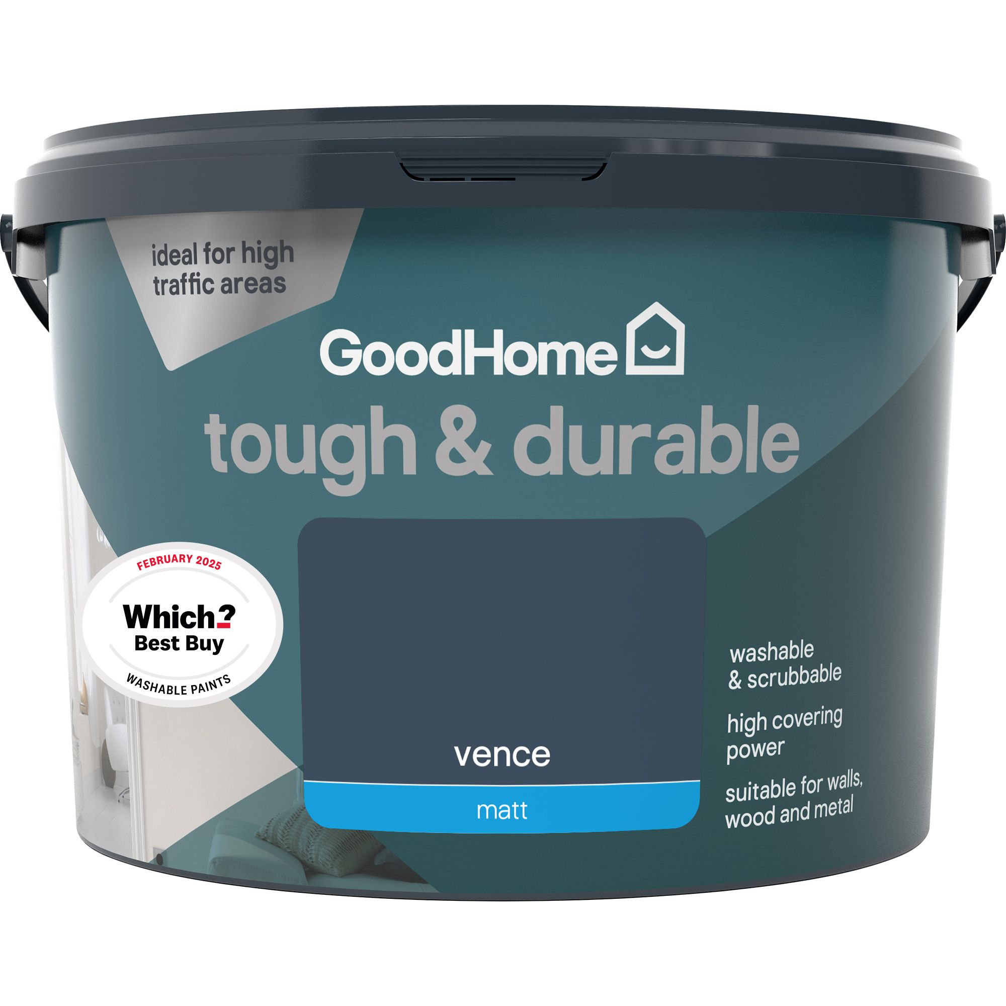 GoodHome Durable Vence Matt Emulsion paint, 2.5L