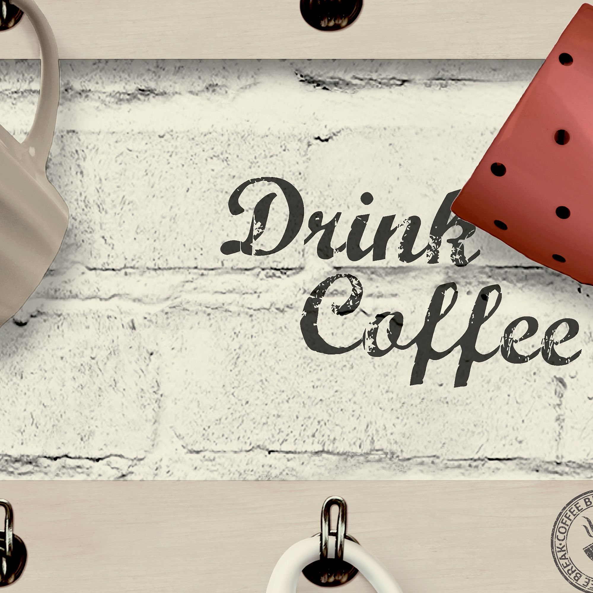 GoodHome Eclipta Multicolour Café Smooth Wallpaper Sample