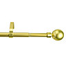 GoodHome Elasa Brass effect Extendable Ball Curtain pole Set, (L)1200mm-2100mm (Dia)19mm