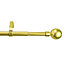 GoodHome Elasa Brass effect Extendable Ball Curtain pole Set, (L)1200mm-2100mm (Dia)19mm