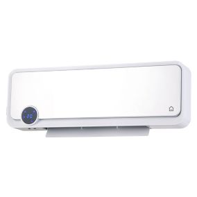 GoodHome Electric 2000W White & silver Wall-mounted PTC Heater