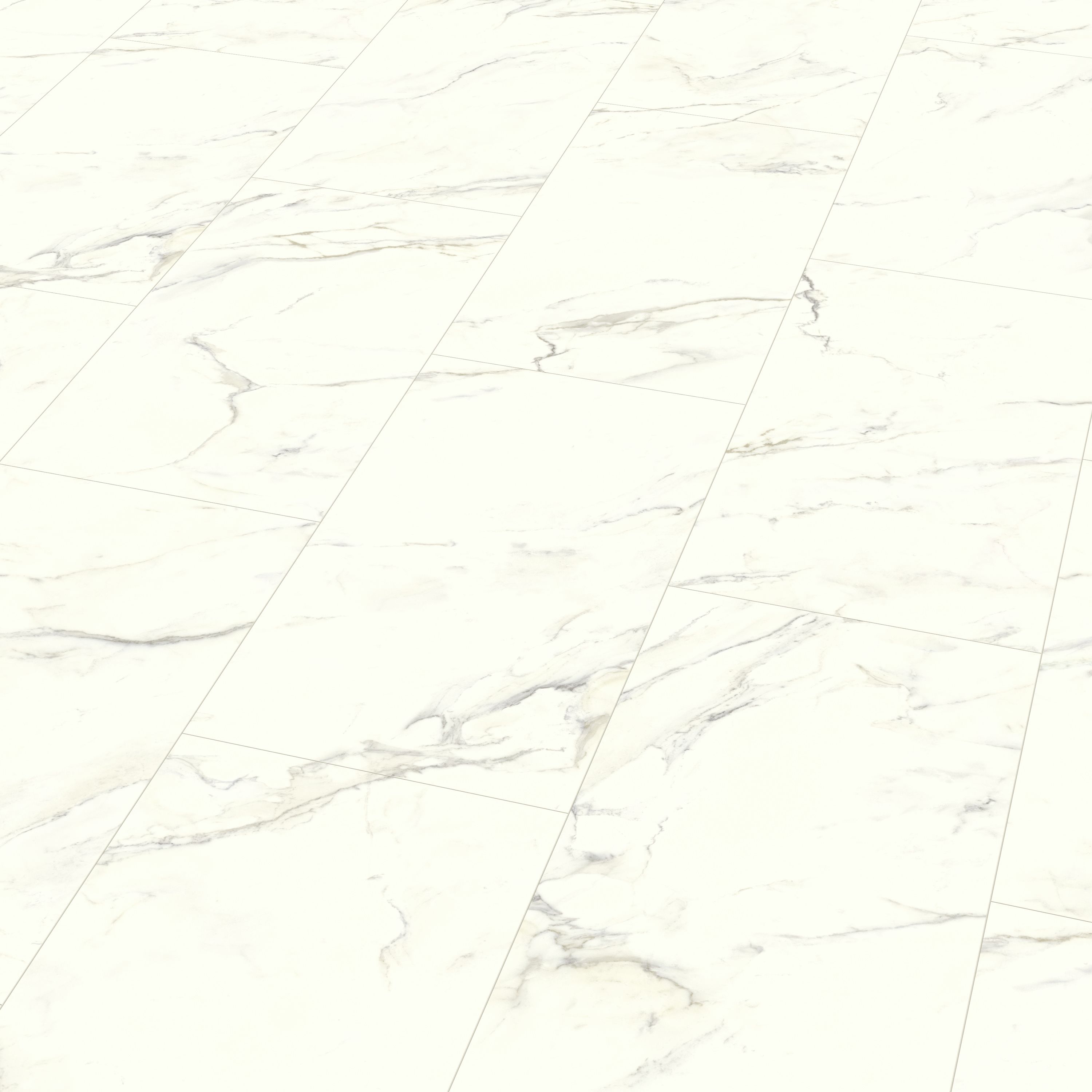 GoodHome Elegance White Marble effect Laminate Flooring Sample