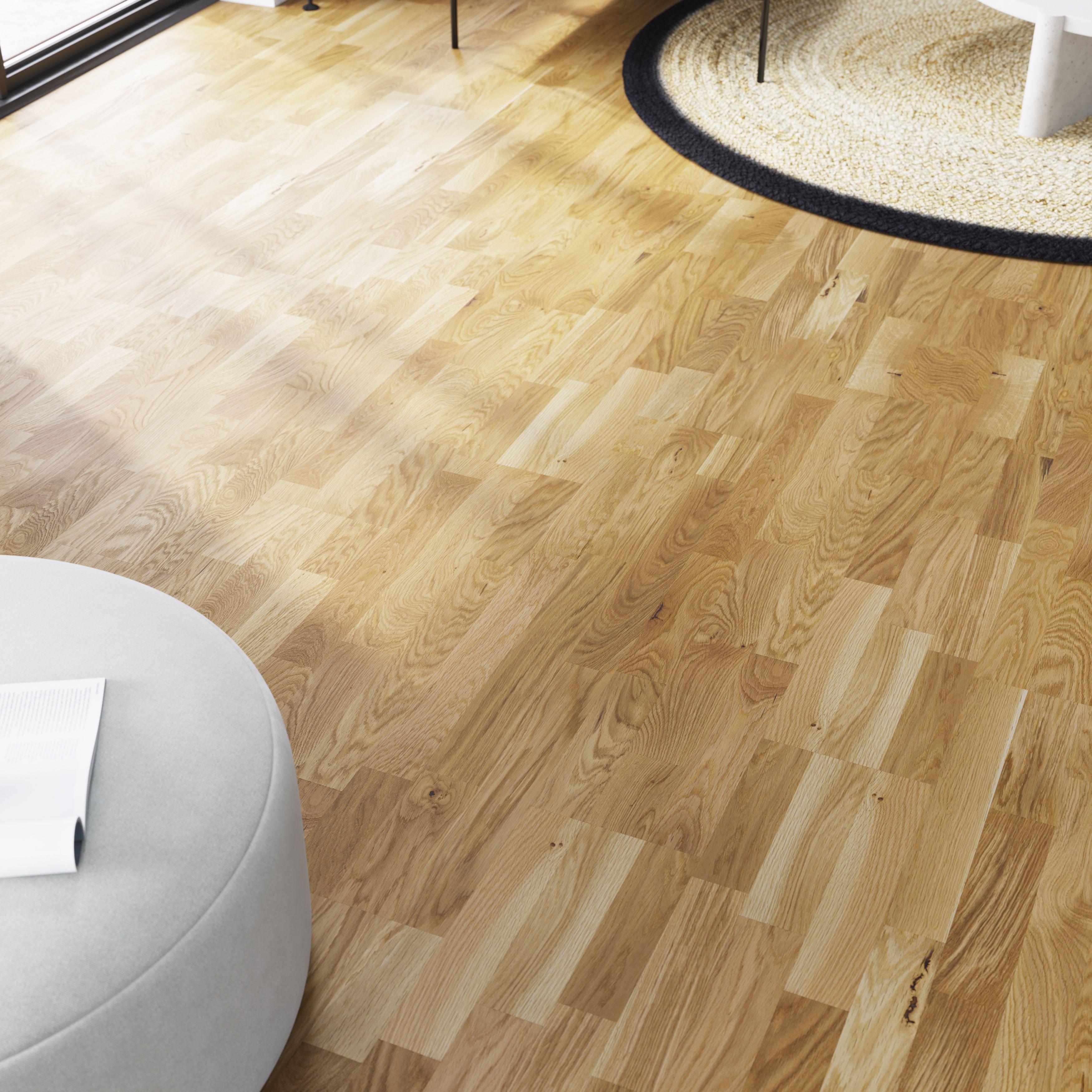 GoodHome Elkins Natural Oak Engineered Real wood top layer flooring, 1.58m²