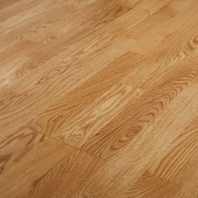 GoodHome Elkins Natural Oak Real wood top layer flooring, 1.58m² Pack