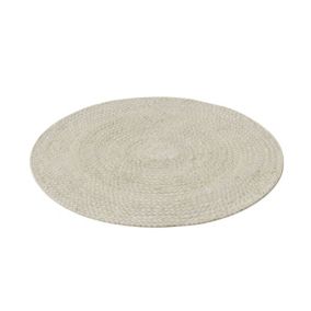 GoodHome Elland Beige Round Bath mat (L)70cm (W)70cm