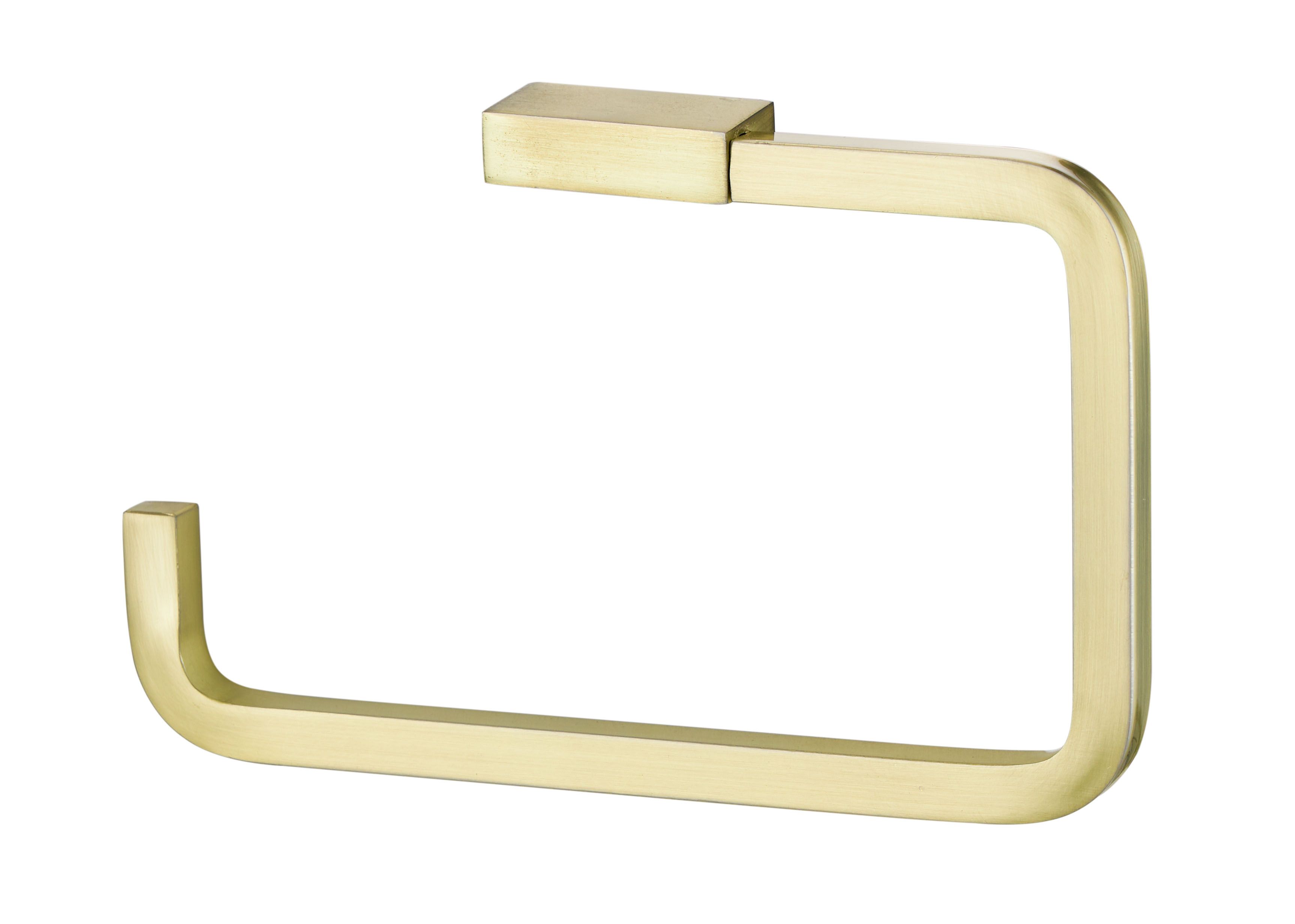 GoodHome Elland Brushed Gold effect Wall-mounted Toilet roll holder (H)106mm (W)170mm