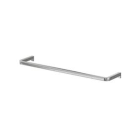GoodHome Elland Brushed Silver effect Wall-mounted Towel rail (W)400mm