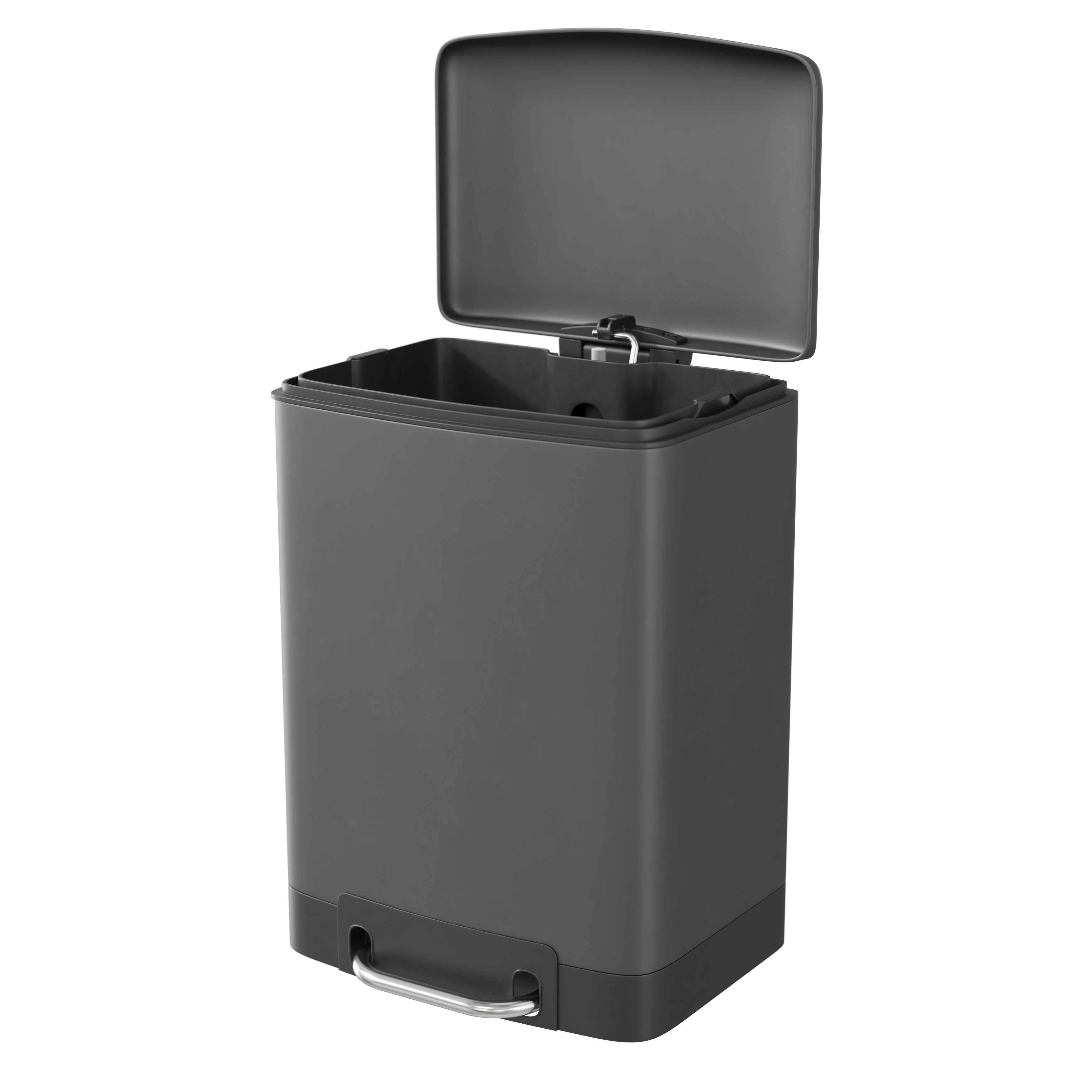GoodHome Elland Ebony Metal Bathroom Bin - 5L