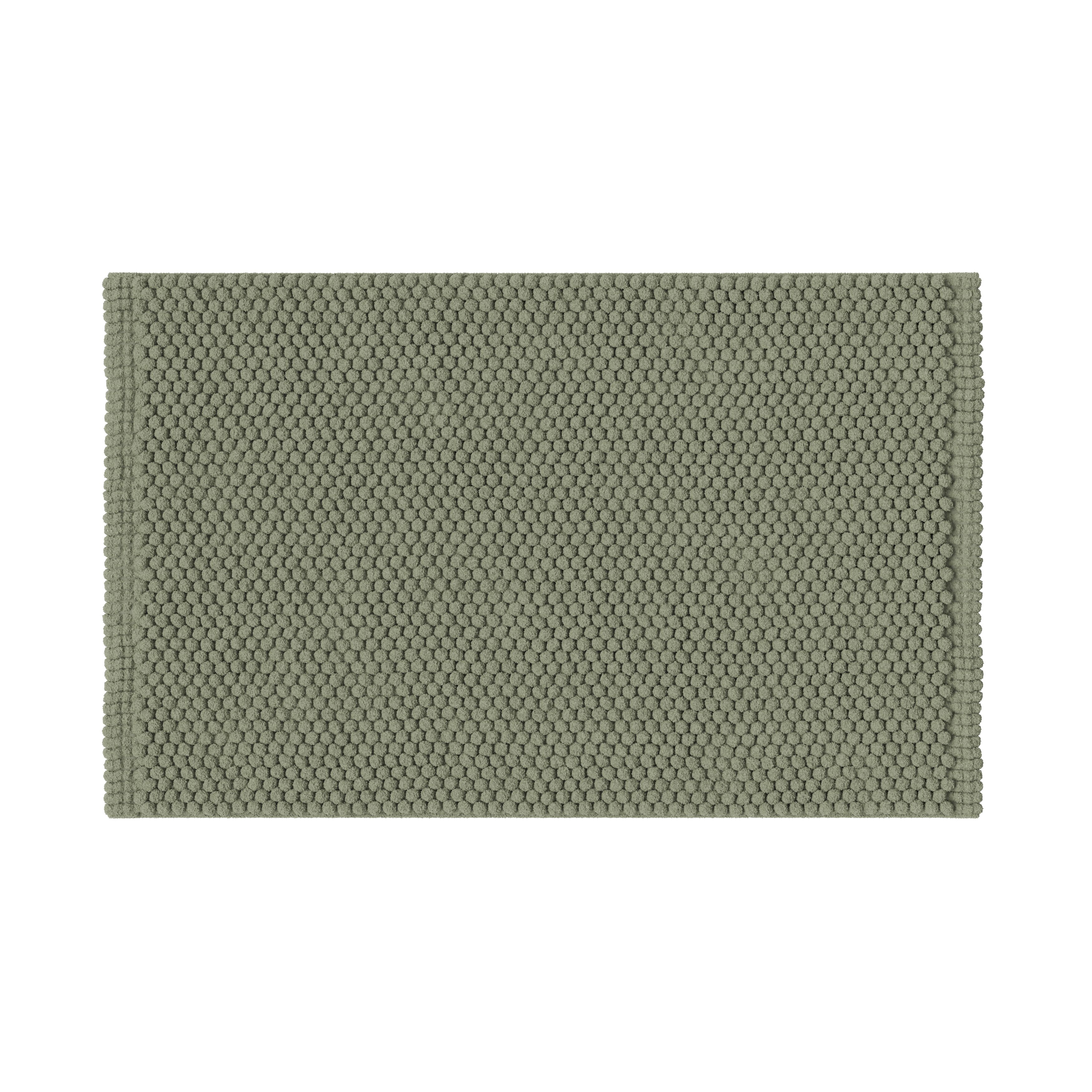 GoodHome Elland Green tea Rectangular Bath mat (L)80cm (W)50cm