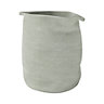 GoodHome Elland Green Tea & White Cotton Laundry bin, 59L