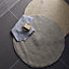 GoodHome Elland Grey Round Bath mat (L)70cm (W)70cm
