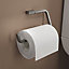 GoodHome Elland Matt Brushed Silver effect Wall-mounted Toilet roll holder (W)1700mm