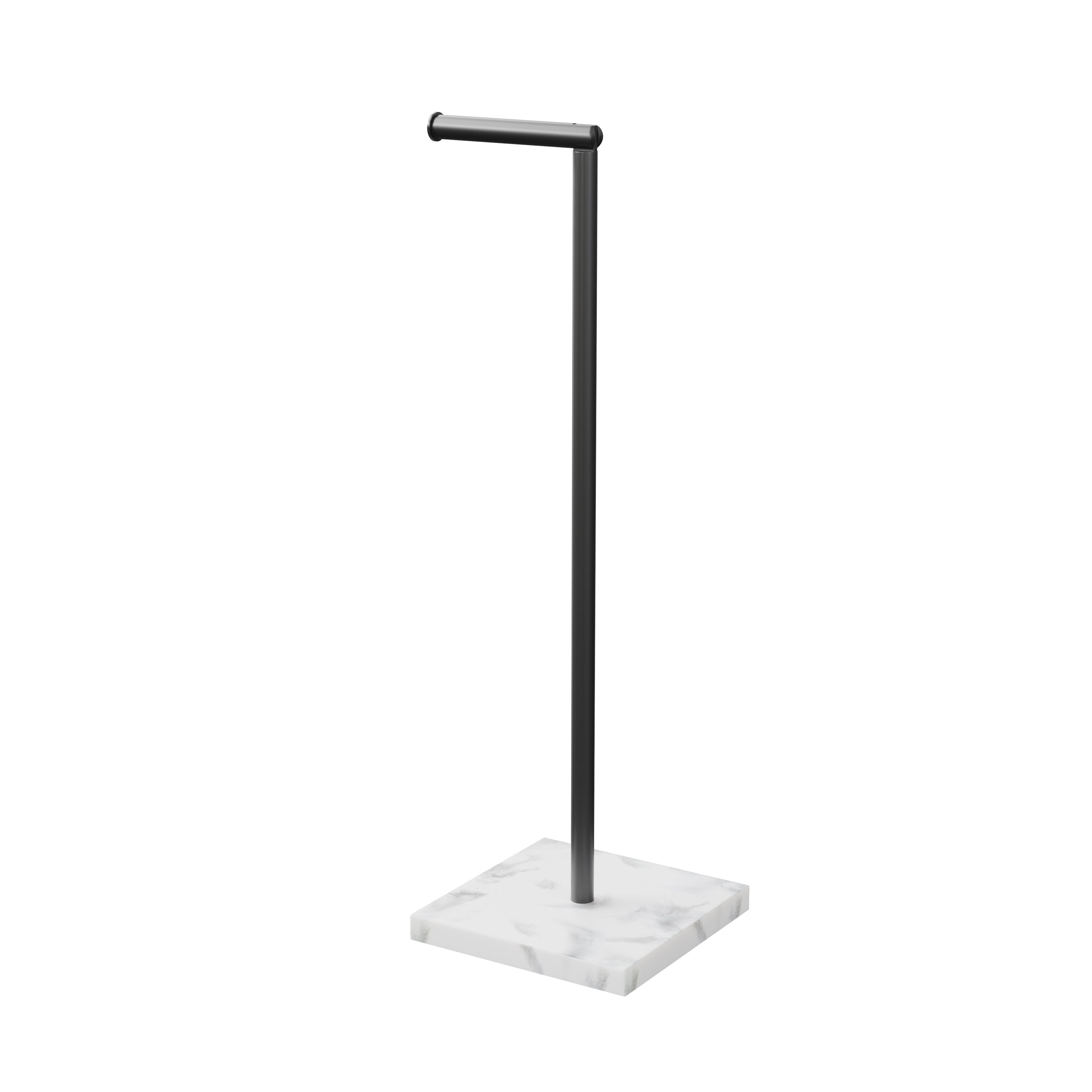 GoodHome Elland Matt Marble effect Freestanding Toilet roll holder ...