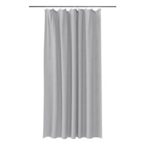 GoodHome Elland Vapor Grey Plain Shower curtain (L)2000mm