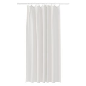 GoodHome Elland White Plain Shower curtain (H)200cm (W)180cm