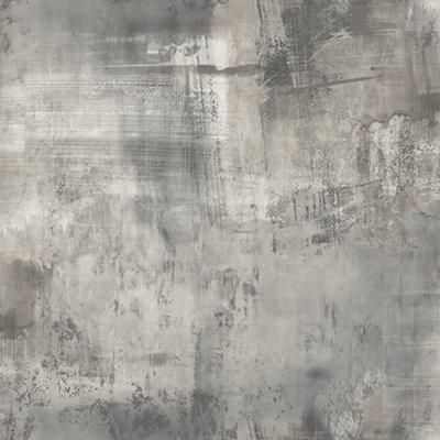GoodHome Elmas Grey Concrete effect Textured Wallpaper Sample